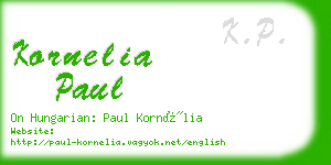 kornelia paul business card